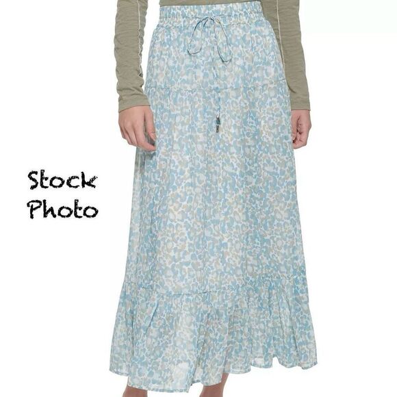 DKNY Animal Print Maxi Skirt - Size XS - Picture 4 of 9